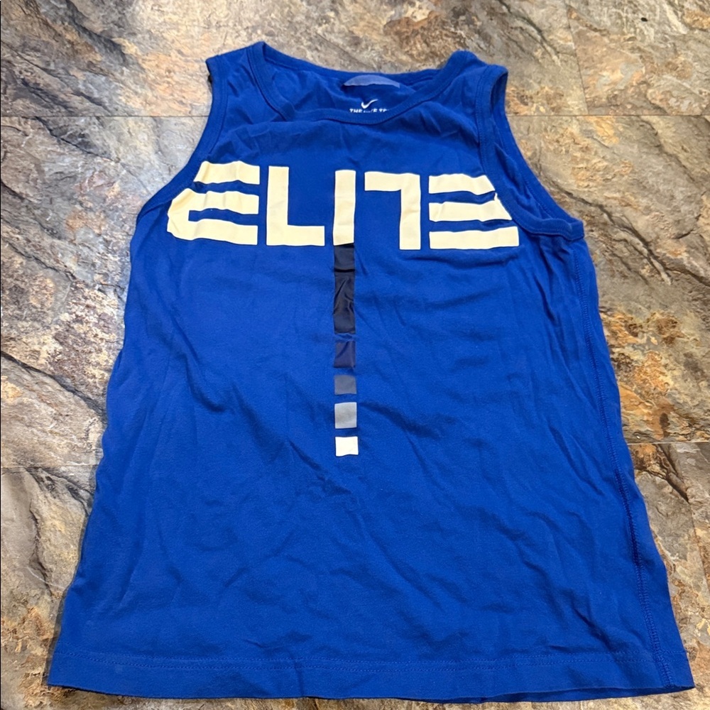 Nike Blue Tee with Yellow Logo